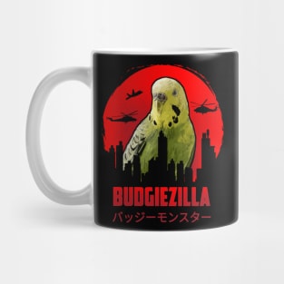 Budgiezilla - Parakeet Budgie Budgerigar Bird Lover Mug